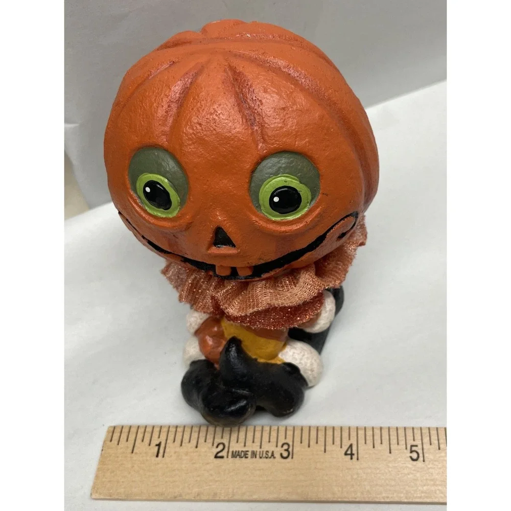 Ashland Primitive Halloween Pumpkin Head Figurine 5